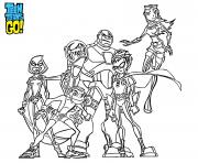 Coloriage teen titans go adulte