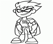 Coloriage dessin robin from teen titans go