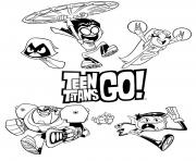 Coloriage teen titans go film 2018