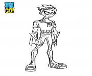 Coloriage teen titans robin