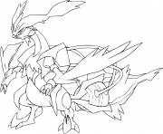 Coloriage kyurem blanc pokemon legendaire