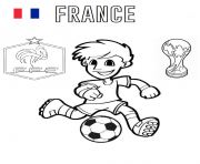 Coloriage france football coupe du monde 2018