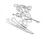 Coloriage sport hiver ski