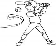 Coloriage sport baseball