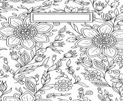 Coloriage Binder Cover Adult Flowers Antistress