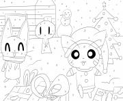 Coloriage kawaii noel par jim