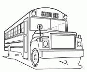 Coloriage bus scolaire cool