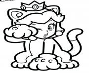 Coloriage super mario 3d world princesse peach