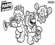 Coloriage super mario 3d world