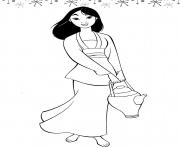 Coloriage princesse mulan