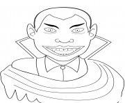 Coloriage vampire dracula halloween