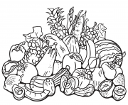 Coloriage automne harvest