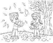 Coloriage saison automne enfants