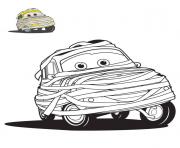 Coloriage cars halloween en momie