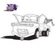 Coloriage cars halloween en vampire