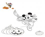 Coloriage halloween disney mickey le pirate