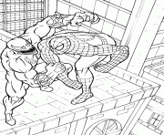 Coloriage spiderman contre venom