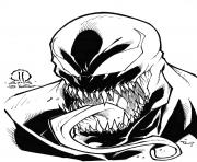 Coloriage venom marvel sketch by joeyvazquez