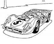 Coloriage ancienne voiture de course ferrari