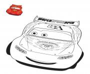 Coloriage cars flash mcqueen voiture de course