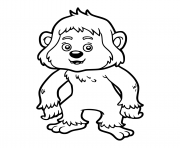 Coloriage bebe yeti pour enfants