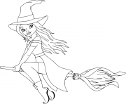 Coloriage belle sorciere barbie