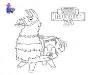 Coloriage Llama Fortnite