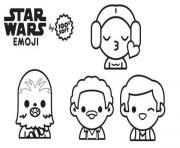 Coloriage star wars emoji personnages