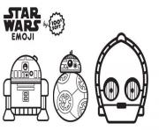 Coloriage star wars emoji robots