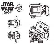 Coloriage star wars emoji engins