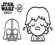 Coloriage star wars emoji pere et fils