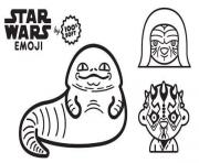 Coloriage star wars emoji saga