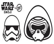 Coloriage star wars emoji stormtrooper