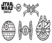 Coloriage star wars emoji vaiseaux