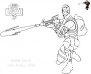 Coloriage assault rifle shot fortnite