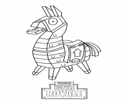 Coloriage mini fortnite lama skin