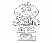 Coloriage mini fortnite tomatohead