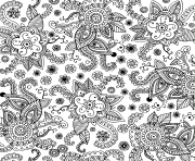 Coloriage fleurs nature adultes doodle art graphique