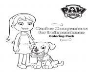 Coloriage chien de compagnons pour lindependance