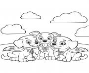 Coloriage equipe pat patrouille chien de compagnons pour lindependance