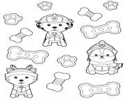 Coloriage pat patrouille friandises miniatures