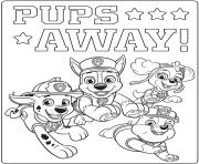 Coloriage ultime pat patrouille pups away