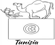 Coloriage tunisie drapeau camel