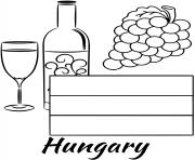 Coloriage hungary drapeau wine