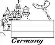 Coloriage allemagne drapeau castle