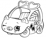 Coloriage Shopkins Cutie Cars Sunny Sedan