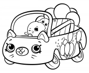 Coloriage Shopkins Cutie Cars Bumper Balloons