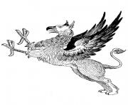 Coloriage griffon antique