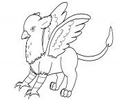 Coloriage griffon aigle lion cheval