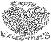 Coloriage joyeux valentines coeur adulte